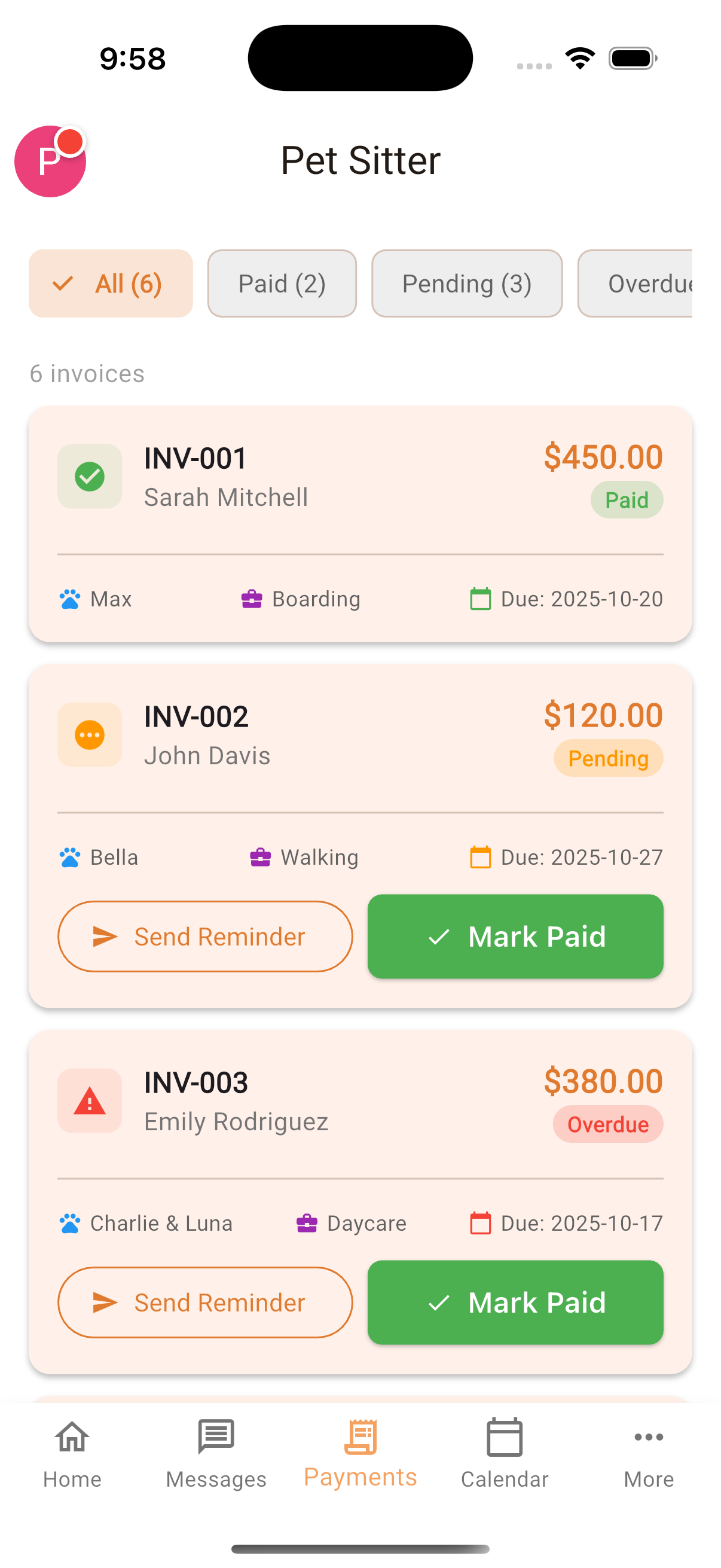 ToeBeans App Screenshot 1