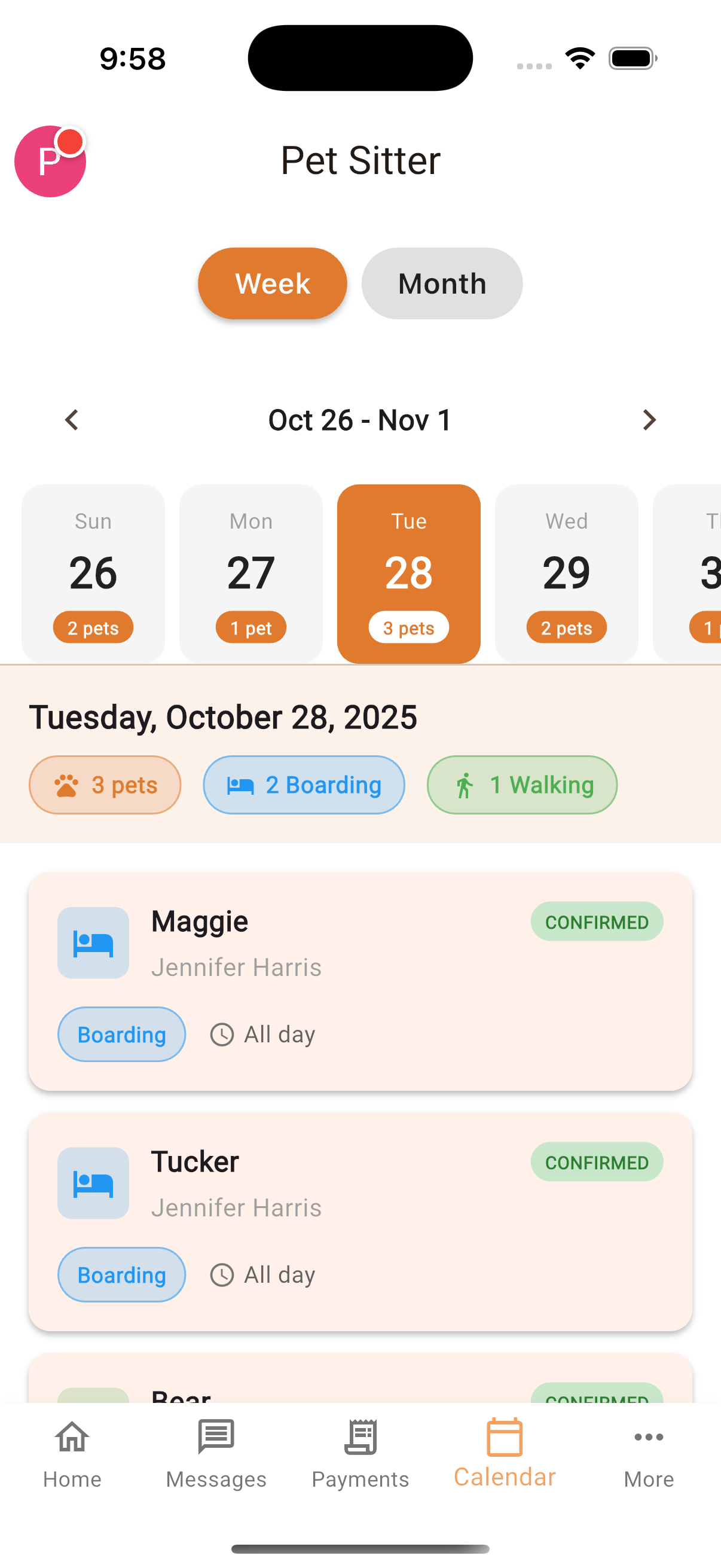 ToeBeans App Screenshot 2